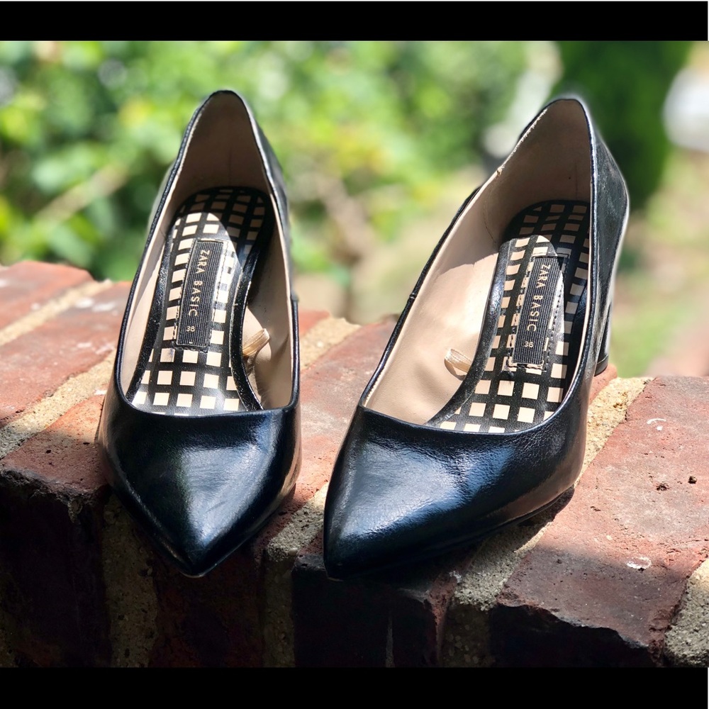 Zara Basic Women’s Block Heel Pump - Black